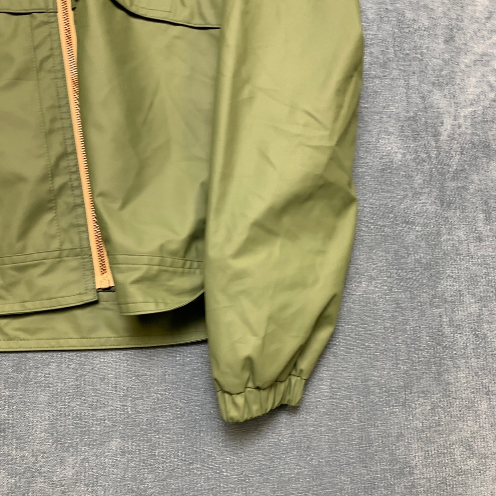 Weatherproof Vintage Hooded Rain Jacket Mens Medium Green Lined Full Zip Winter - Picture 3 of 13